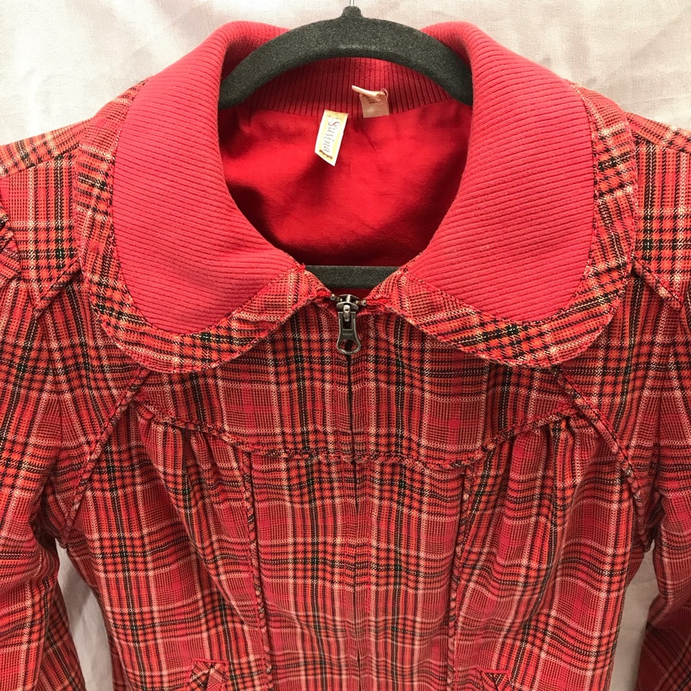 Susina Plaid Jacket with Mary Jane Collar